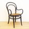 Curved Bentwood Armchair with Grid Seat 4