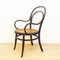 Curved Bentwood Armchair with Grid Seat 1