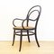 Curved Bentwood Armchair with Grid Seat, Image 2