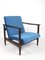Blauer GFM-142 Sessel aus marineblauem Samt von Edmund Homa, 1970er 1
