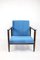 Blue Marine Velvet GFM-142 Armchair by Edmund Homa, 1970s, Image 3