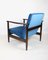Blauer GFM-142 Sessel aus marineblauem Samt von Edmund Homa, 1970er 7