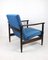 Blue Marine Velvet GFM-142 Armchair by Edmund Homa, 1970s, Image 4