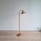 Pencil Reed Rattan Floor Lamp with Metal Shade, 1970s 2