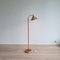 Pencil Reed Rattan Stehlampe mit Metallschirm, 1970er 2