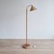 Pencil Reed Rattan Floor Lamp with Metal Shade, 1970s 1