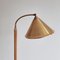 Pencil Reed Rattan Stehlampe mit Metallschirm, 1970er 4