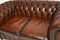 Antique Leather Deep Buttoned Two Seat Chesterfield Sofa, Image 7