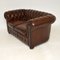 Antique Leather Deep Buttoned Two Seat Chesterfield Sofa, Image 5