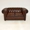 Antikes 2-Sitzer Chesterfield Ledersofa 2