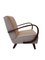 Art Deco Model H-227 Armchair by Jindrich Halabala from Thonet, 1940s, Image 1