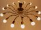 Lámpara de araña austriaca Mid-Century moderna de latón y cristales de J & L Lobmeyr, años 50, Imagen 6