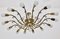 Lámpara de araña austriaca Mid-Century moderna de latón y cristales de J & L Lobmeyr, años 50, Imagen 3
