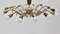 Lámpara de araña austriaca Mid-Century moderna de latón y cristales de J & L Lobmeyr, años 50, Imagen 4