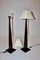 Lámparas de mesa francesas de haya, años 80. Juego de 2, Imagen 8
