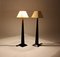 Lámparas de mesa francesas de haya, años 80. Juego de 2, Imagen 3