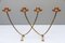 Candelabro de cobre y latón para cuatro velas, años 50, Imagen 3