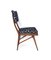 Quadratische Gemusterte Mid-Century Stühle in Schwarz & Weiß im Stil von Ico Parisi, 4er Set 8