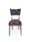 Quadratische Gemusterte Mid-Century Stühle in Schwarz & Weiß im Stil von Ico Parisi, 4er Set 6