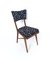 Quadratische Gemusterte Mid-Century Stühle in Schwarz & Weiß im Stil von Ico Parisi, 4er Set 7