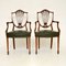 Antique Shield Back Carver Armchairs, Set of 2 2
