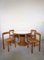 Italian Midollino and Bambu Table and Chairs, 1970s, Set of 5 1