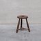 Mid-Century French Oak Stool in the Style of Dudouyt, Image 2