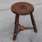 Mid-Century French Oak Stool in the Style of Dudouyt, Image 4