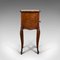 Antique French Victorian Walnut Marble Bedside Cabinet Nightstand, 1900s 6