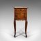 Antique French Victorian Walnut Marble Bedside Cabinet Nightstand, 1900s 2