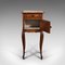 Antique French Victorian Walnut Marble Bedside Cabinet Nightstand, 1900s 3
