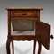 Antique French Victorian Walnut Marble Bedside Cabinet Nightstand, 1900s 9