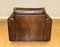 Brown Leather Armchair with Feather Filled Cushions from Alma Home 5