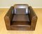 Brown Leather Armchair with Feather Filled Cushions from Alma Home 10