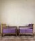 Large Teak Armchairs with Rattan Backrest, Set of 2 10