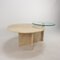 Italian Travertine and Glass Coffee Table, 1980s 4