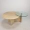 Italian Travertine and Glass Coffee Table, 1980s 12