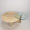 Italian Travertine and Glass Coffee Table, 1980s 11