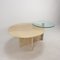 Italian Travertine and Glass Coffee Table, 1980s 3