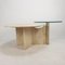 Italian Travertine and Glass Coffee Table, 1980s, Image 2