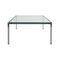 Square Glass and Steel Coffee Table 2