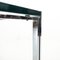 Square Glass and Steel Coffee Table 6