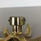 Brutalist Belgian Floral Brass Metal Wall Ceiling Light by Willy Daro, Set of 2 16