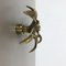 Brutalist Belgian Floral Brass Metal Wall Ceiling Light by Willy Daro, Set of 2 4