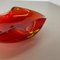 Italian Murano Red Glass Shell Bowl by Antonio Da Ros for Cenedese, 1960s, Image 11