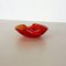 Italian Murano Red Glass Shell Bowl by Antonio Da Ros for Cenedese, 1960s 3