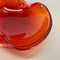 Italian Murano Red Glass Shell Bowl by Antonio Da Ros for Cenedese, 1960s 13