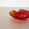 Italian Murano Red Glass Shell Bowl by Antonio Da Ros for Cenedese, 1960s 4