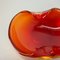 Italian Murano Red Glass Shell Bowl by Antonio Da Ros for Cenedese, 1960s 6