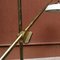 Italian Brass and White Painted Metal Floor Lamp, 1950s 4